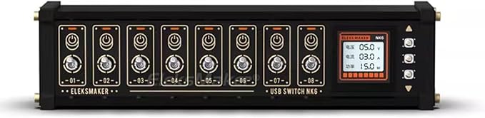 8 Port USB Docking Station USB Expansion Dock 1.54-inch IPS Color Screen 10 Levels Brightness Adjustment 8-Way Switch Total Switch + Button + Voice Controlfor Phones Tablets and Gadgets