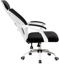 Swivel Office Chair Computer Chair Office Chair Backrest Gaming Chair The Company Chairs Reclining Ergonomic Chair with A Footrest White/Black Task Chair
