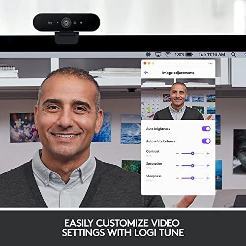 Logitech Brio 4K Webcam Ultra 4K HD Video Calling (Renewed)