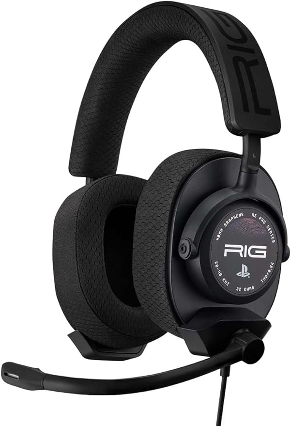 Official PlayStation R5 Pro HS Wired Gaming Headset Black for PS5 Compatible PS4 Wired Headphones 3.5 mm Jack