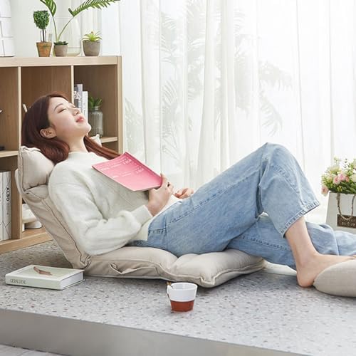 Floor Chair Floor chair with backrest foldable and headrest lazy sofa meditation chair window chair floor chair for adults comfortable armless lounge chair gaming chair ideal for reading (/Lig