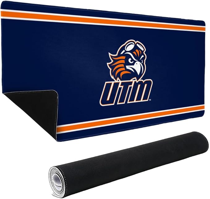 UT Martin Skyhawks Primary Logo Stripes Large Gaming Mouse Pad Desk Mat with Stitched Edges Non-Slip Base for Gamer Home and Office 31.5 x 15.7