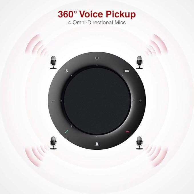 4K Conference Room Camera System AI Auto-Tracking PTZ Camera 15x Zoom(3x Optical) with Bluetooth Speakerphone Set 120° Wide-Angle 16-Foot Mic Pickup for Zoom YouTube Teams OBS and More