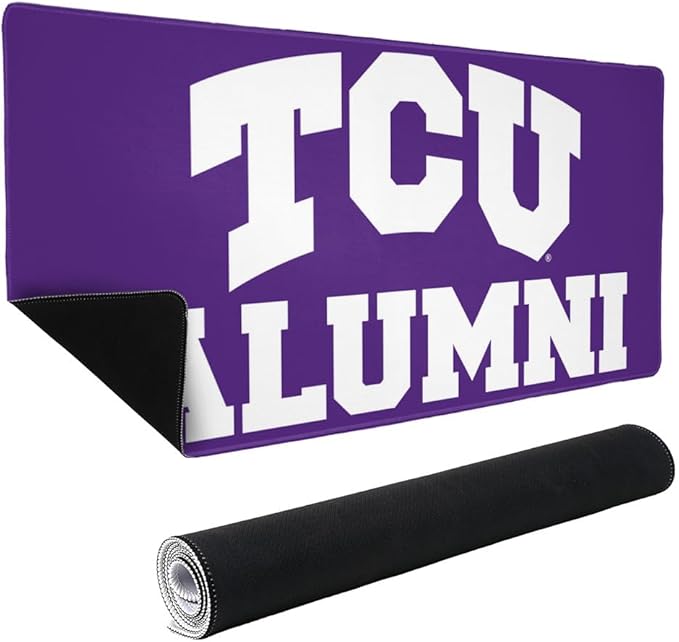 TCU Alumni Large Gaming Mouse Pad Desk Mat with Stitched Edges Non-Slip Base for Gamer Home and Office 31.5 x 15.7