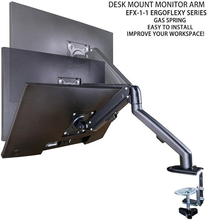 HP E22 G5 22 FHD IPS Monitor with 5ms Response Time Flicker Free Anti-Glare VESA Mount (100 x 100 mm) HDMI Displayport &amp DKZ Hub Black/Silver (6N4E8AA#ABA) &amp Ergoflexy Single Mount Arm