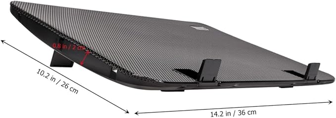 6 Inch Adjustable Laptop Cooling Stand with Large Fan Notebook Cooling Support Holder for Heat Dissipation Black Suitable for Gaming and Office Use
