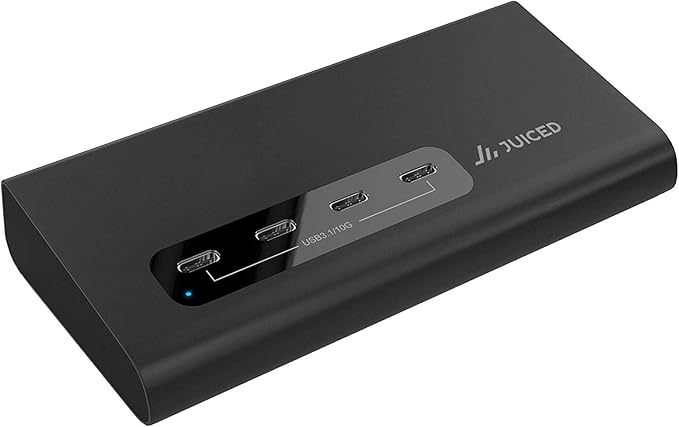 Juiced Systems VertexHUB High-Speed USB-C &amp USB-A Hub - 10 Gbps Transfer USB 3.2 Gen 2 4X USB-C Ports 3X USB-A Ports Fast Charging