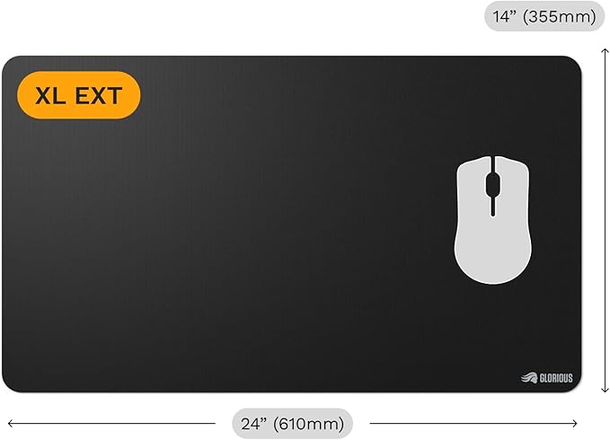 Glorious Gaming Mouse Pad GMP 2 - Extended XL - Spill-proof Mouse Pad Optimised for Gaming Sensors Balanced for Speed &amp Control Edgeless Design - 610mm x 355mm x 3mm - Extra Large Extended Desk