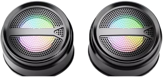 Mini Wired Desktop Computer Speakers with Dual Channel Stereo Sound USB Powered Small Audio System