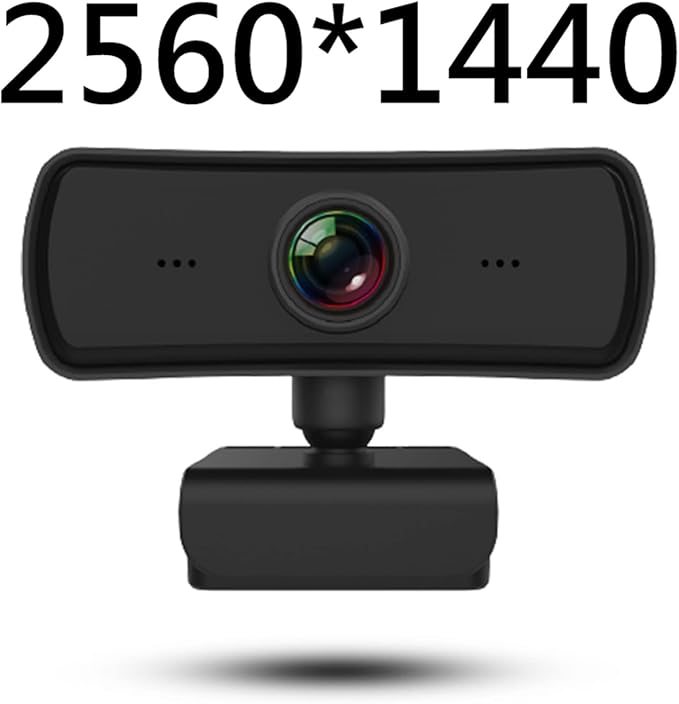 Web Camera Webcam 2K 25601440P HD Computer PC Web Cam with Microphone USB Plug and Play Video Call Laptop Gamer Webcast Live Mini Camera for Gaming Video Calling Recording