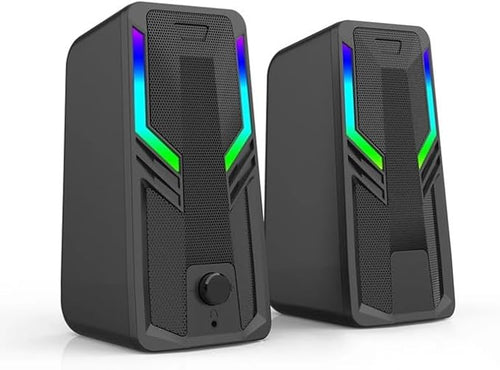 10W RGB Computer Speakers 3.5mm AUX Input High Power Bass Subwoofer PC Mobile Phone Amplifier