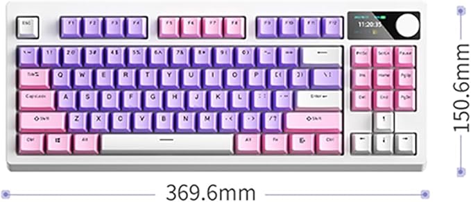 Yosoo RGB Mechanical Keyboard with Hot Swappable Keys for Gaming Office Typing (White Switch)