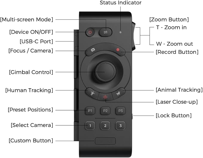 OBSBOT Tail Air &amp Smart Remote Combo Streaming Camera with AI Tracking PTZ Intelligent APP Gesture Control HDMI/USB-C/Wireless Webcam Video Cameras for Filming Worship Content Creator etc.