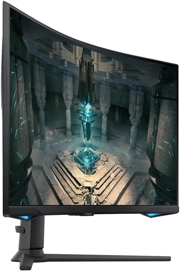 Samsung 32 Odyssey G Series QHD Gaming Monitor 240Hz 1ms Gaming Hub Smart TV Apps 1000R Curved Swivel &amp Tilt Adjustable Stand Black with GSF HDMI Cable