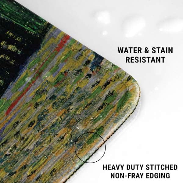 Skinit Large Gaming Mouse Pad - Officially Licensed Cafe Terrace at Night by Van Gogh Design with Stitched Edges Waterproof Non-Slip Rubber Base Desk Mat for Keyboard &amp Mouse
