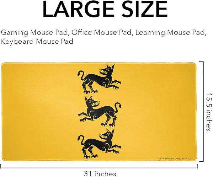 Game of Thrones Clegane Sigil Large Gaming Mouse Pad Desk Mat with Stitched Edges Non-Slip Base for Gamer Home and Office 31.5 x 15.7