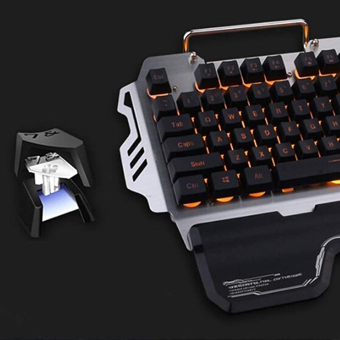 Gaming Keyboard and MouseGaming Keyboard USB Wired Backlit Gaming Keyboard Mechanical Feeling with Gaming MouseGaming Keyboard Wired Setfor WindowsMac OS Computer (Color : White)