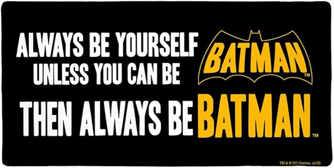 Batman Be Batman Large Gaming Mouse Pad Desk Mat with Stitched Edges Non-Slip Base for Gamer Home and Office 31.5 x 15.7