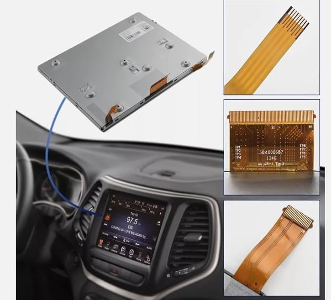 AGCUT for 8.4 Uconnect 2013-2017 for Chrysler 200 300 LCD Display with Touch Screen for Dodge RAM 1500 Car DJ084NA-01A LCD Display Monitor Replacement