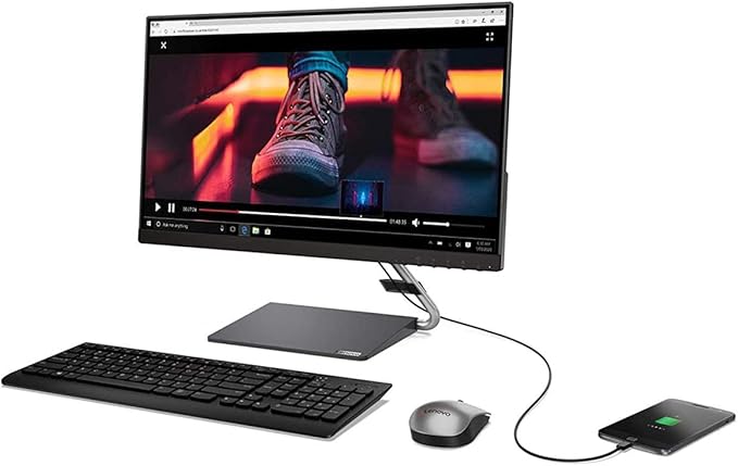 Lenovo Q24h-10 23.8-inch QHD (2560 x 1440) USB-C LCD Monitor LED Backlit AMD FreeSync 75Hz 4ms 99% sRGB Speakers Low Blue Light
