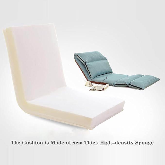 BTZHY Floor Chair Floor Recliner Foldable Tatami Lazy Sofa Recliner Adjustable Home Leisure Window Chair Nursing Chair Family Balcony Meditation Chair Watching TV Chair(Braun)