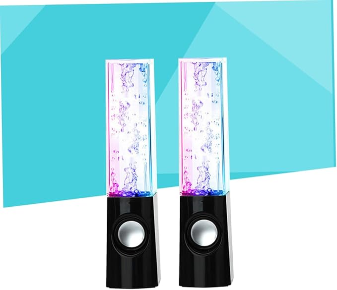 LED Fountain Speakers Colorful Sound Speakers for PC and Laptop Stereo Sound for Parties and Home Use