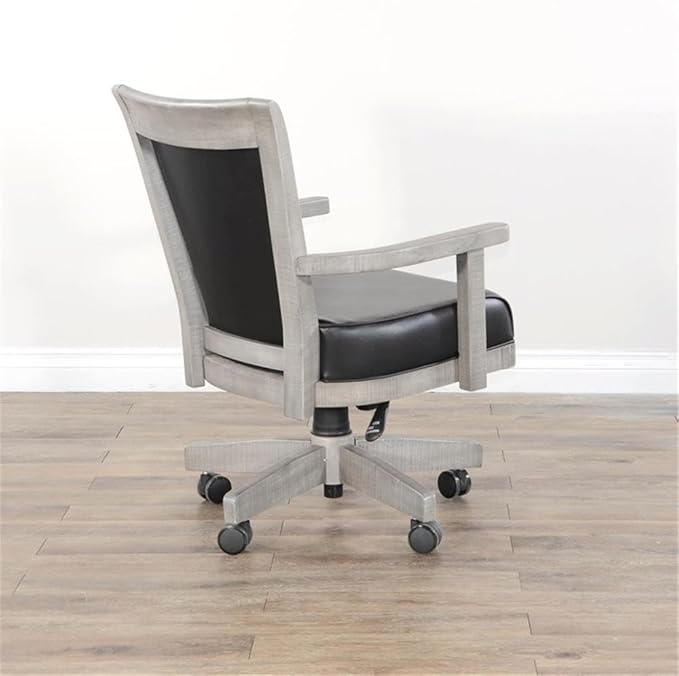 Sunny Designs Doe Valley Caster Poker Game Chair (Alpine Grey)