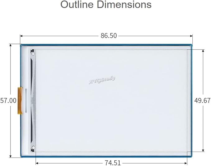 3.52inch e-Paper Display Panel HAT Resolution 360×240 Pixels with SPI Interface Paper-Like Experience Black/White