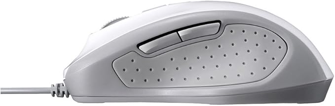 BUFFALO BSMBU308WH Wired BlueLED Silent 5-Button Mouse White