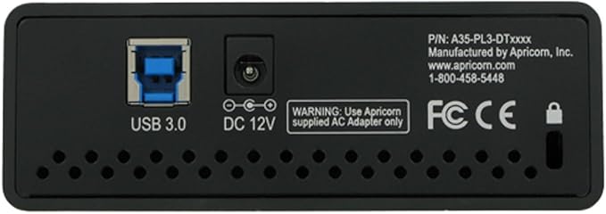 Apricorn 18TB Aegis Padlock DT 256-Bit Encrypted USB 3.0 Hard Drive (ADT-3PL256-18TB)