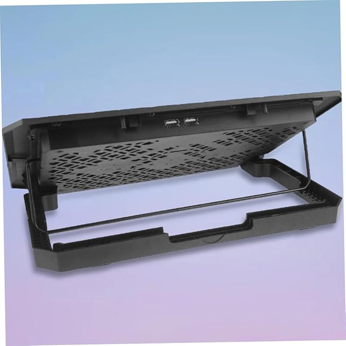 Laptop Cooling Pad 15.6 Inch Silent Computer Cooler Stand with Adjustable Fan Speed and Blue LED for Portable Notebook Cooling and Storage