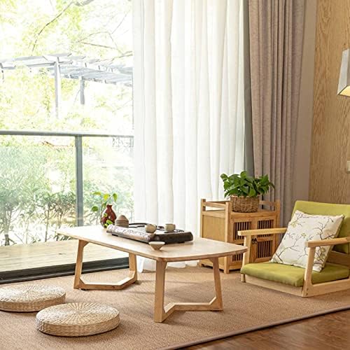 BTZHY Floor Chair Japanese Floor Chair Legless Bay Window Backrest Lazy Chair with Armrests Portable Japanese Tatami Chair Meditation Floor Solid Wood Seating Chairs