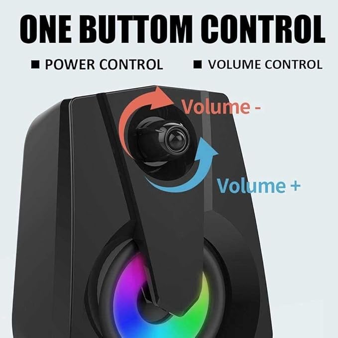 Computer Speakers Stereo Multimedia Desktop SpeakersGaming Speakers2.0 Channel Speakers for PC/Laptop/Tablets/Game Machine