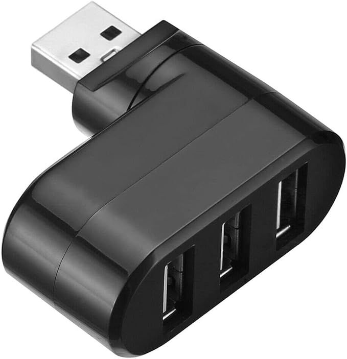 Mini 3 Port USB 2.0 Rotate Splitter Adapter Hub for PC Laptop Notebook Expansion (3 Port USB 2.0)