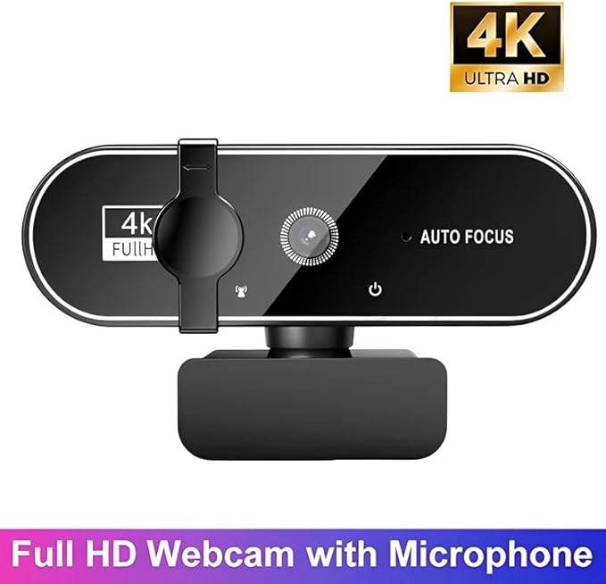 4K Webcam Video Camera 2K Autofocus Streaming Web Cam with Microphone Full HD 1080P Webcams for PC/Computer/Laptop(1080P)