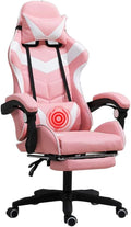 UISLA Office Video Game s Ergonomics Lift Seat with footrest High Back Gaming Multifunction with Headrest and Lumbar Support for Video Game Swivel Dign
