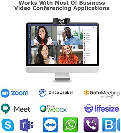 Adesso CyberTrack H4-TAA 1080P HD USB Webcam with Built-in Microphone TAA Compliant Made in Taiwan