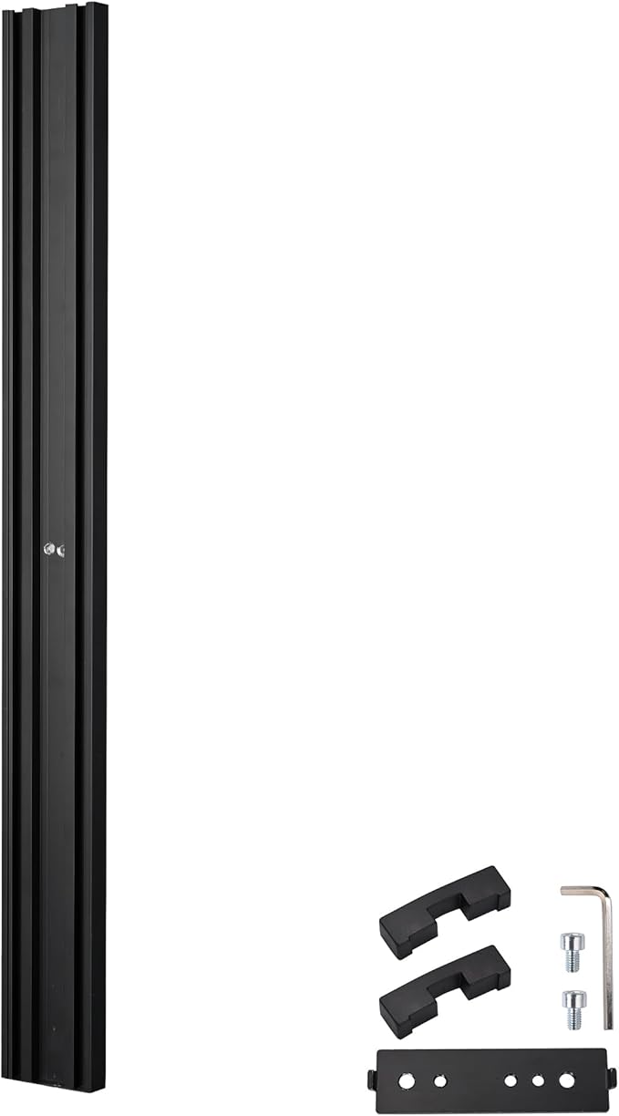 AW Monitor Holding Pole Dual Monitor Arm for PC Mobile Cart Medical Trolley Cart Black