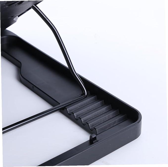 TEHAUX Laptop Cooling Pad with 5 Fans USB Cooling Device Adjustable Stand for Notebook and Gaming Laptops Black Non-Slip Base Cooler Mat