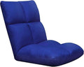 ELEFOCUS Folding Sofa Chair Folding Floor Chair Computer Chair On Single Bed 5 Speed Adjustment for Bay Window Bedroom(Sapphire Blue)