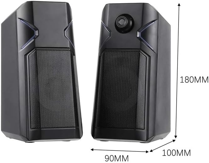 Computer Speaker 2.0 Channel Desktop RGB Colorful Light Stereo Satellite Multimedia