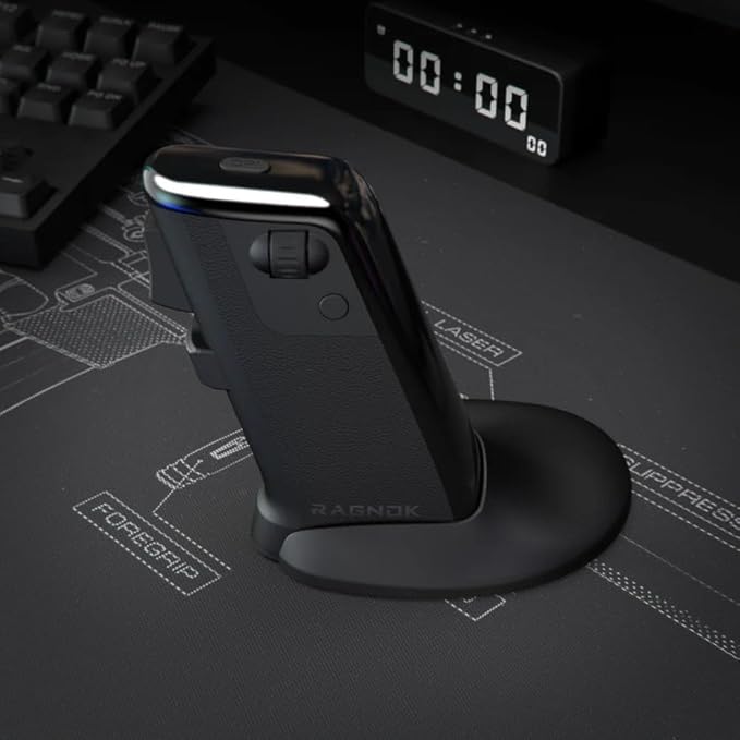 FireGrip Gun Mouse for Shooter Games — Vertical Pistol Grip Design Vibration Feedback 2.4G Wireless &amp Wired Programmable Buttons for FPS Gaming