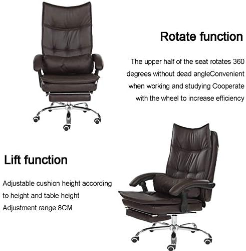 Office Chair Gaming Chair Computer Chair Reclining Office Chair with Lumbar Support Ergonomic Adjustable Seat Height and Back Recline Desk and Task Chair (Color : Rosso)