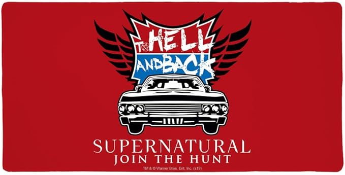 Supernatural to Hell and Back Large Gaming Mouse Pad Desk Mat with Stitched Edges Non-Slip Base for Gamer Home and Office 31.5 x 15.7