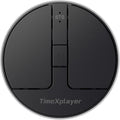 Stylish Mini Round Mouse with Pressure Sensing Reel Ultra Portable Wireless Mouse Connectivity: Wired 2.4G and Dual Bluetooth Rubber Case Included (BT1/BT2-Black)