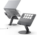Spigen Adjustable Laptop Desk Stand with Cable Management Organizer Portable Compatible with Mac Dell HP Lenovo and More - Space Gray (LD206C)