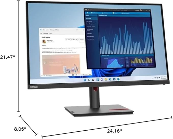 Lenovo ThinkVision T27p-30 27 Class Webcam 4K UHD LCD Monitor - 16:9 - Black