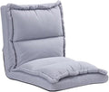 ELEFOCUS Padded Floor Gaming Chair with Back Support - Adjustable Lazy Sofa for Adults Folding Lounge Seat for Reading(Grey)