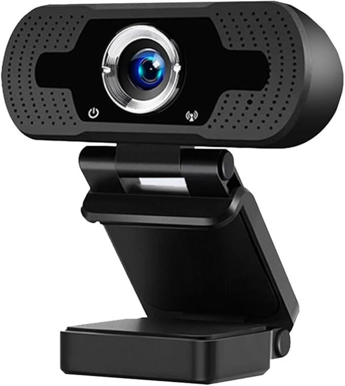 GIZNXBA Webcam with Microphone for Streaming HD Light Correction Noise Cancellation Autofocus Beauty Mode Wide-Angle Lens Plug &amp Play USB Webcam for Laptop Desktop(1080p)