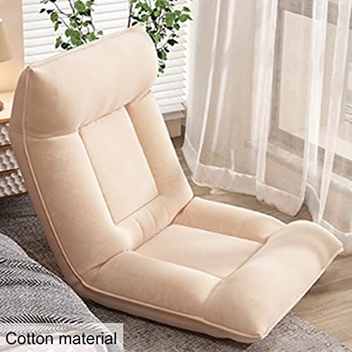 Floor Chair Indoor Adjustable Floor ChairChaise Lounge Sofa Cushioned Floor Chair with Back Support Adjustable 5 Angles Lazy Sofa for Bedroom Office Balcony Reading Removable Washable (Color : Dar